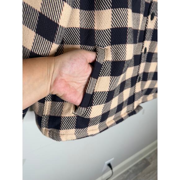 L.L. Bean Women's Jacket Sz L Shacket Plaid Preppy Old Money Fleece 100% Cotton - Picture 6 of 15